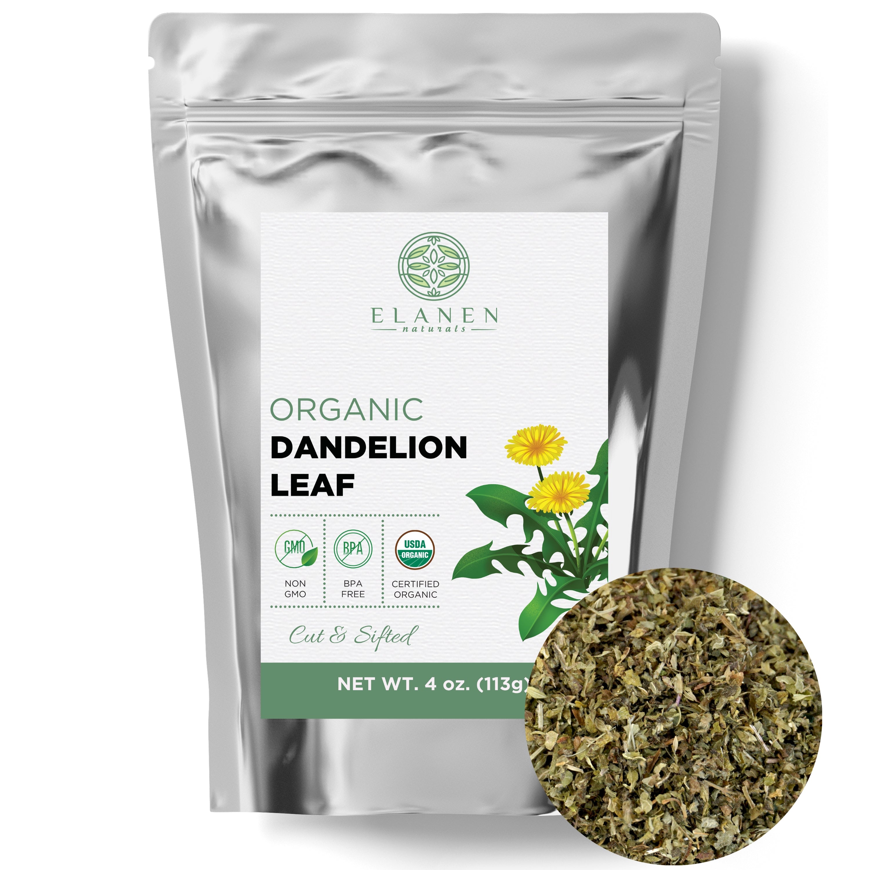 organic dandelion leaf
