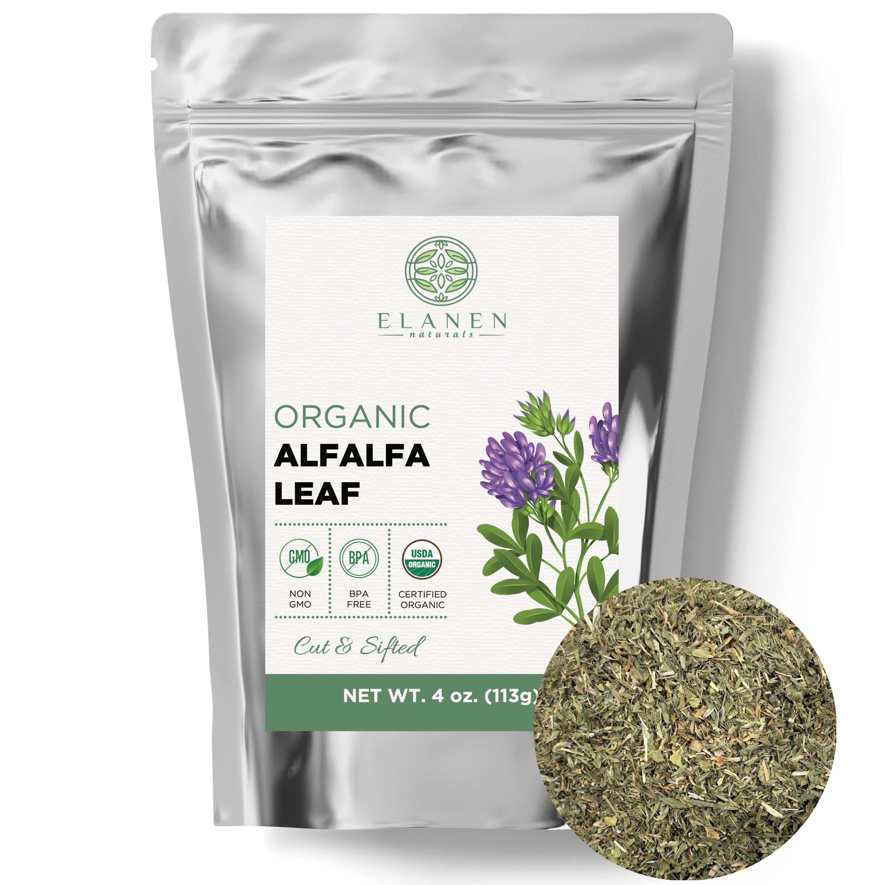 organic alfalfa leaf