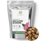 organic red clover blossoms