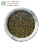 Marble bowl with dried spearmint