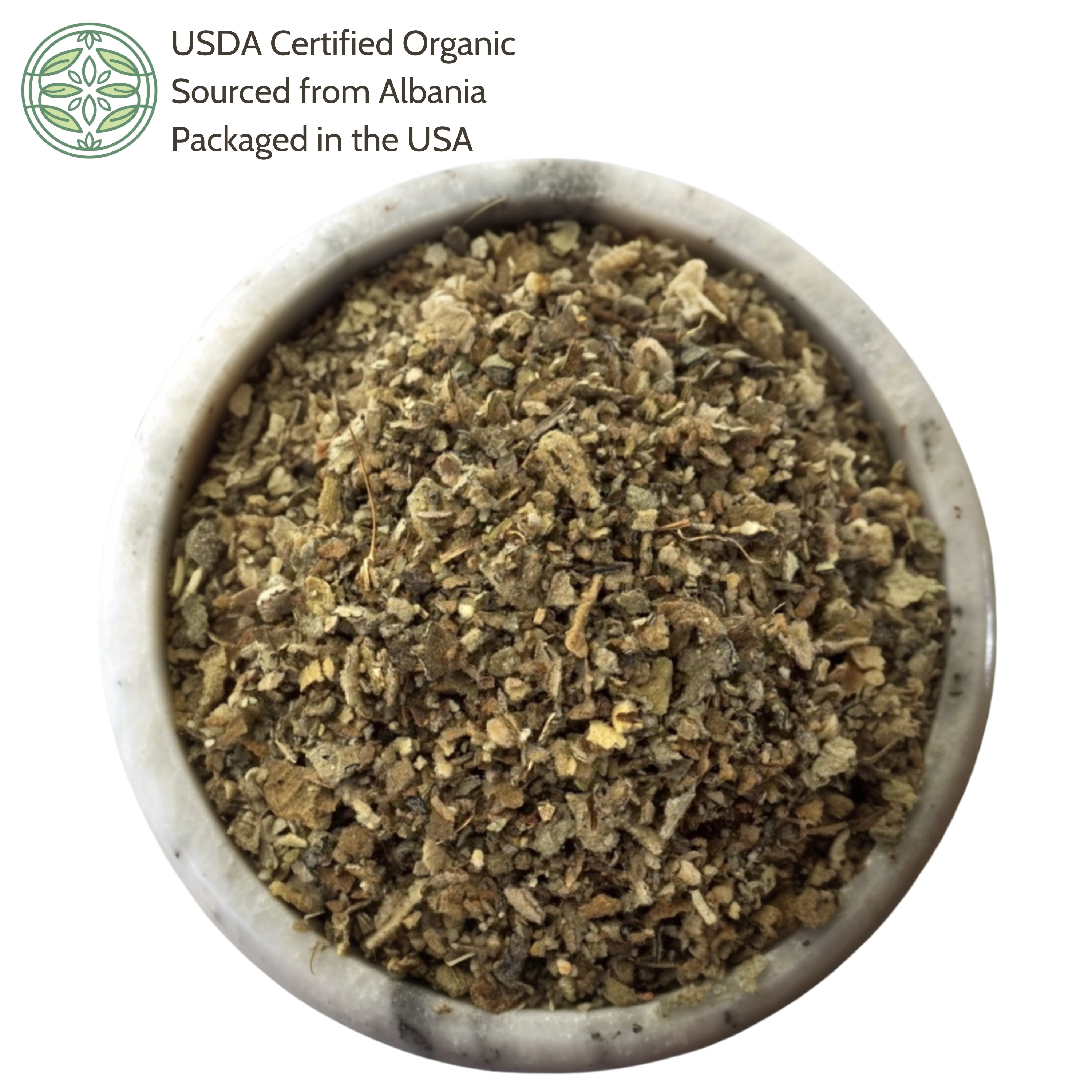 Dried mullein in a bowl